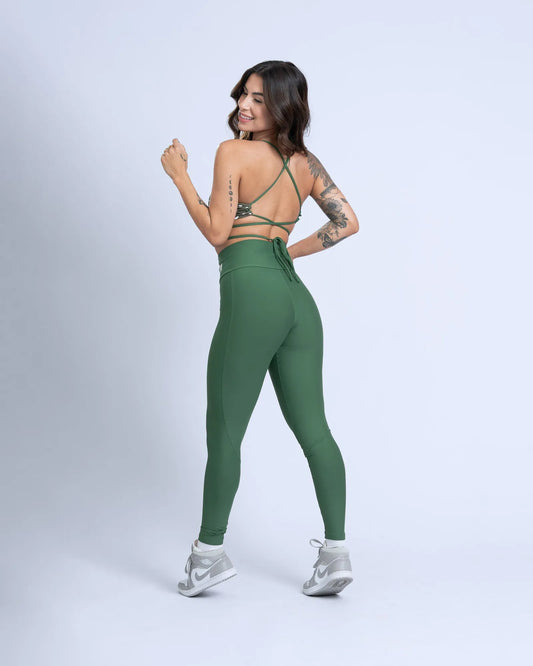 Calza legging fitnes verde